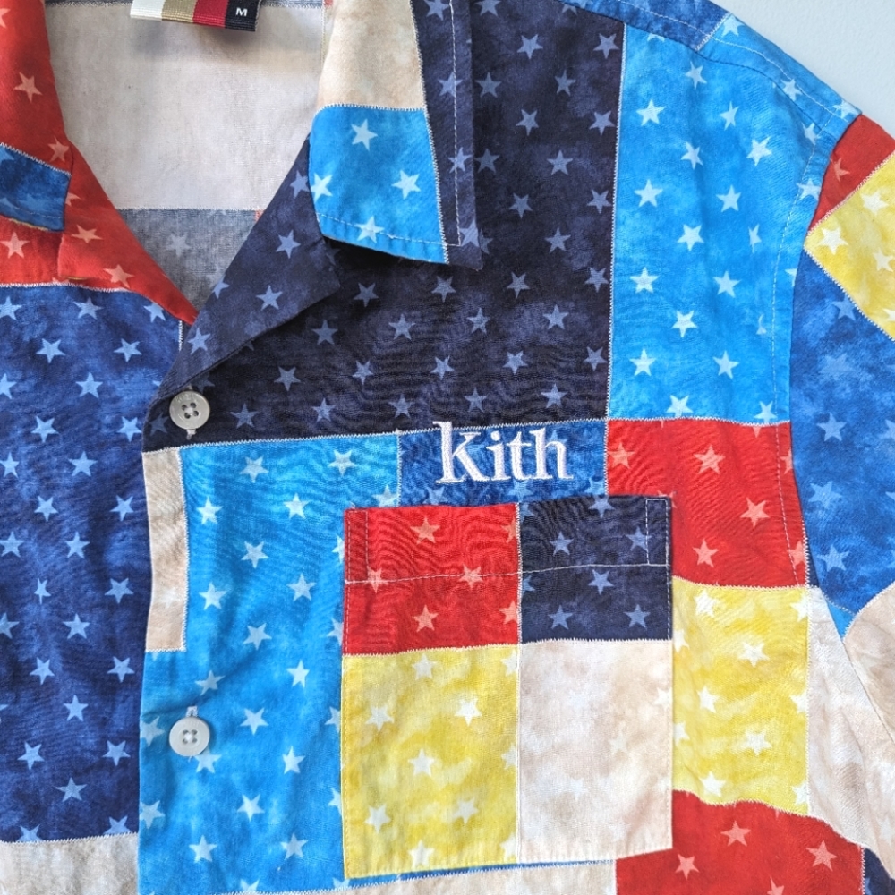 Kith Mixed Stars Patchwork Camp Collar Shirt - image 4